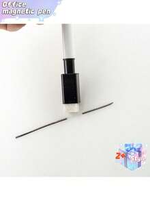3/10pcs Black Erasable Magnetic Writing Marker Pen, Water-Based Erasable Whiteboard Pen For Blackboard, Wet Erasable Led Light Board Pen With Felt, Erasable Dustless Chalk For Blackboard, Magnetic Wiper Dry-Erase Marker With Brush, Erasable Sign Pen, Water-Based Whiteboard Pen Best Gifts Birthday - Multicolor - View 4