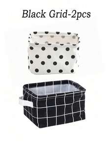 1pc Christmas Mini Lingerie Storage Box, Linen Storage Box, Desktop Organizer, Cosmetic Storage Basket, Lingerie Storage Basket, Autumn/Winter Fabric Storage Box, Highly Functional, Suitable For Year-End Stocking, Halloween Clothing, Socks, And Wardrobe Storage, Foldable Storage - Multicolor - View 17