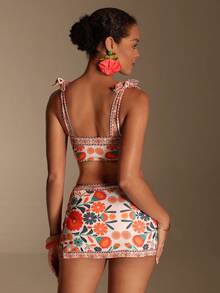 Swim Oasis 女士印花泳装套装，适合海滩度假 - 彩色 - 查看 12