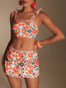 Swim Oasis 女士印花泳装套装，适合海滩度假 - 彩色 - 查看 14