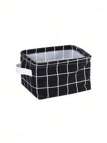 1pc Christmas Mini Lingerie Storage Box, Linen Storage Box, Desktop Organizer, Cosmetic Storage Basket, Lingerie Storage Basket, Autumn/Winter Fabric Storage Box, Highly Functional, Suitable For Year-End Stocking, Halloween Clothing, Socks, And Wardrobe Storage, Foldable Storage - Multicolor - View 8