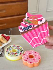 Joivida Bộ 4 miếng bọt biển hình bánh rán, bánh cupcake, dùng để rửa chén bát trong nhà bếp và phòng ăn, rất cần thiết làm quà tặng tân gia, Giáng sinh và Halloween. - Nhiều màu - Xem 9
