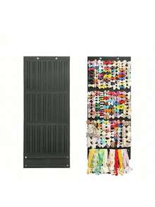 Large Women's Hair Accessory Storage Rack, Accessory Storage Bag, Headband Hair Clip Storage Hanging Rack, Headband Jewelry Storage Box, Wall Mounted Bag - Black - View 1