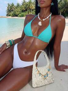 Vaytide Bragas bikini de pierna alta - Blanco - Ver 3