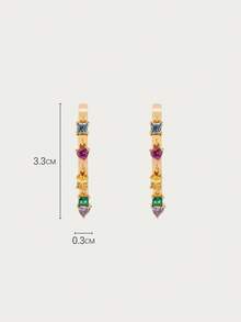 Glisma 女士耳环，高级/复古/优雅/性感/怀旧，适合妈妈/女士/女孩/母亲，夏季/海滩/舞会/派对 - 金色 - 查看 6