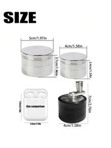 1 pieza Molinillo portátil de aleación de zinc, molino de manivela multicapa con opciones de multicolor, mini triturador de hierbas y especias de mano - Multicolor - Ver 7