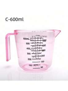 Bộ 1/3 chiếc, màu hồng, cốc đong định lượng, cốc đong chất lỏng bằng nhựa, cốc đong chất lỏng nhà bếp, cốc đong đa năng dùng cho làm bánh và nấu nướng, dụng cụ nhà bếp thiết yếu, đồ dùng nhà bếp, 150ml, 300ml, 600ml - Loại B - Xem 7