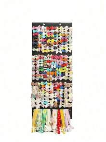 Large Women's Hair Accessory Storage Rack, Accessory Storage Bag, Headband Hair Clip Storage Hanging Rack, Headband Jewelry Storage Box, Wall Mounted Bag - Black - View 5