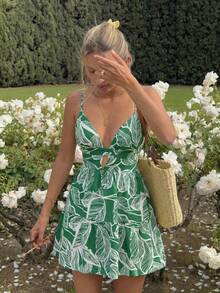 KARISMINA Women's Elegant Casual Holiday Green Floral Summer Boho Garden Party Floral Print Sleeveless Green Dress,Zanzea Spring Summer Picks Dress - Green - View 14