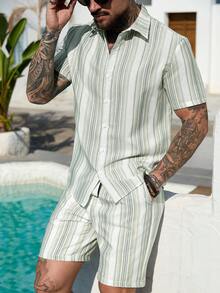 VENTUSAIL Men's Casual Mature Striped Set - Multicolor - View 6