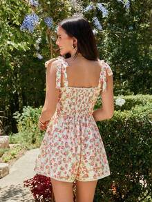 KARISMINA Women's Casual Ditsy Floral Jumpsuit Dresses Yellow Floral Dress For Women Yelloe Dress Floral Dress For Women Woman Dress - Multicolor - View 1