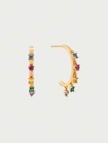 Glisma 女士耳环，高级/复古/优雅/性感/怀旧，适合妈妈/女士/女孩/母亲，夏季/海滩/舞会/派对 - 金色 - 查看 4