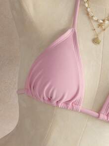 Sirith Bộ bikini 3 mảnh màu hồng pastel thanh lịch, gợi cảm mới về của Bonvoyette dành cho nữ, gồm áo khoác ngoài mềm mại, áo tam giác buộc dây cổ với dây đeo mỏng có thể điều chỉnh, quần cạp cao, và váy ngắn tay dài bằng vải dệt kim mờ co giãn, phong cách Y2K lãng mạn, hoàn hảo cho kỳ nghỉ hè ở bãi biển, tiệc bể bơi và nghỉ dưỡng, lễ hội âm nhạc, đám cưới và các dịp lễ khác. - Hồng - Xem 12