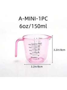 Bộ 1/3 chiếc, màu hồng, cốc đong định lượng, cốc đong chất lỏng bằng nhựa, cốc đong chất lỏng nhà bếp, cốc đong đa năng dùng cho làm bánh và nấu nướng, dụng cụ nhà bếp thiết yếu, đồ dùng nhà bếp, 150ml, 300ml, 600ml - Loại B - Xem 8