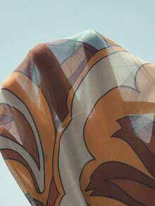 Aveloria Modichic Bohemian Style Chiffon Printed Halter Neck Tie Sleeveless Dress - Multicolor - View 7