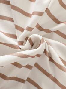 SHEIN 新生儿可爱休闲黄色小熊、粉色小猫、白色兔子连体裤，女宝宝套装 - 棕色 - 查看 3