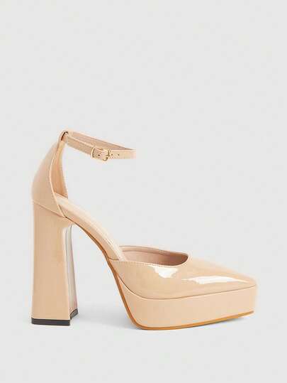 CUCCOO LuxiPop Hochhackige, plateauförmige, modische und einfache Bankett-Schuhe