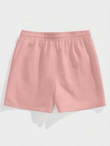 VIVINTIMO Quần short đi biển màu hồng dành cho nam, lót lụa sữa, họa tiết thêu giả, thoải mái và mềm mại, thích hợp cho kỳ nghỉ trên đảo. - Nhiều màu - Xem 5