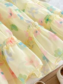 SHEIN Baby Girl Cute Bow Strap Dress, Summer - Multicolor - View 5