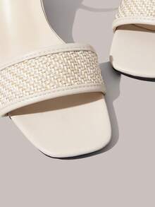 Styleloop Women's High-Heeled Sandals, Simple And Casual, With Decoration, Bohemian Travel Women's Shoes, Summer Wear Vacation, Beach, Leisure, Suitable For Vacation Season, Spring And Summer, Vacation Wear, Travel Essentials, Summer Wear, Vacation Atmosphere - Beige - View 4