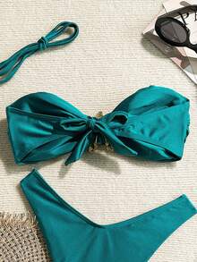 Swim Chiccia Elegant Metal Starfish Swimsuit Accessory - Green - View 2