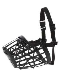 1pc Breathable Anti-Barking Dog Muzzle, Adjustable Comfortable & Mesh Cage Muzzle For Small & Large Dogs (Random Color) - Multicolor - View 7