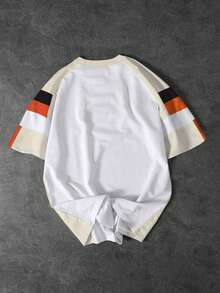 Manfinity EMRG Men's Casual Sports Contrast Color Raglan Sleeve Short Sleeve T-Shirt - Multicolor - View 2