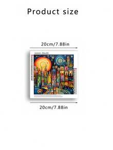 Van Gogh Starry Sky Over Rhone, Dream House, 5d Diamond Painting Mosaic Rhinestone Sticker, Modern Art Round Hanging Painting, Home Decor For Living Room, Suitable For Novices Diamond Painting Kit - Multicolor - View 4