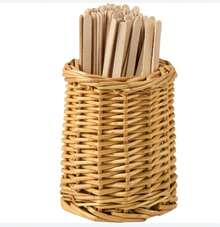 Simulated Rattan Knife, Fork And Spoon For Western Restaurants, Commercial Storage Box, Handmade Rectangular Kitchen Storage Rack, And Drainage Basket - one size fits all - View 2