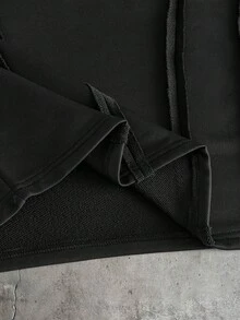 AXEPEAK Áo thun nam màu đen dáng rộng, thoải mái, phong cách thường ngày - màu đen - Xem 5