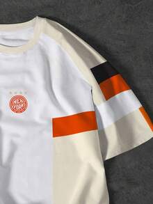 Manfinity EMRG Men's Casual Sports Contrast Color Raglan Sleeve Short Sleeve T-Shirt - Multicolor - View 4