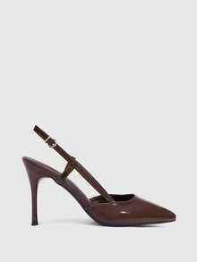 CUCCOO SZL Women's Pointed Toe Buckle Design Fashionable High Heels, Versatile For Daily Wear Valentine's Day - Brown mirror - View 2