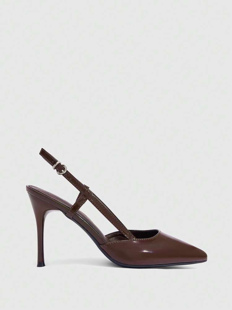 CUCCOO SZL Women's Pointed Toe Buckle Design Fashionable High Heels, Versatile For Daily Wear Valentine's Day
