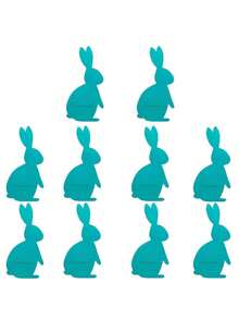 Zazumi 10pcs Easter Felt Cutlery Bag, Colorful Rabbit Cutlery Clip, Easter Placemat, Cutlery Storage Ornament Set, Spring Easter Decorative Items, Suitable For Easter Table Decoration - Multicolor - View 9