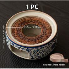 Cirelle 陶瓷茶壶保温器 - 优雅的烛光加热架，可保持茶水温度，是下午茶必备佳品和餐桌装饰品 - 彩色 - 查看 14