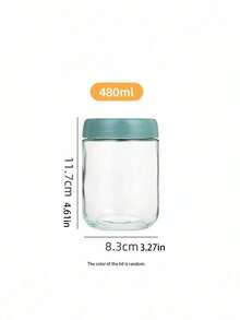 玻璃密封罐，适合储存食品，非常适合存放茶叶、谷物、坚果、零食、咖啡豆、糖、糖果、香料、厨房用品和酸奶。便携式透明食品容器，厨房谷物储存罐，婚礼礼物、圣诞礼物、万圣节礼物。 - 彩色 - 查看 11