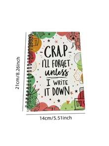 1本色彩鲜艳的螺旋笔记本，活泼的设计日常计划本，光滑的书写纸封面，创意日记本，适用于学校、办公室和礼品。 - 多色 - 查看 7