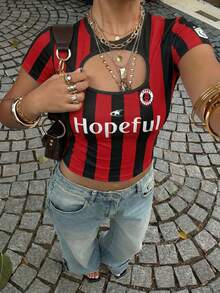 SHEIN EZwear 女士休闲简约新款中国风蘑菇扣镂空运动衫，适合夏季和比赛日穿着 - 彩色 - 查看 5