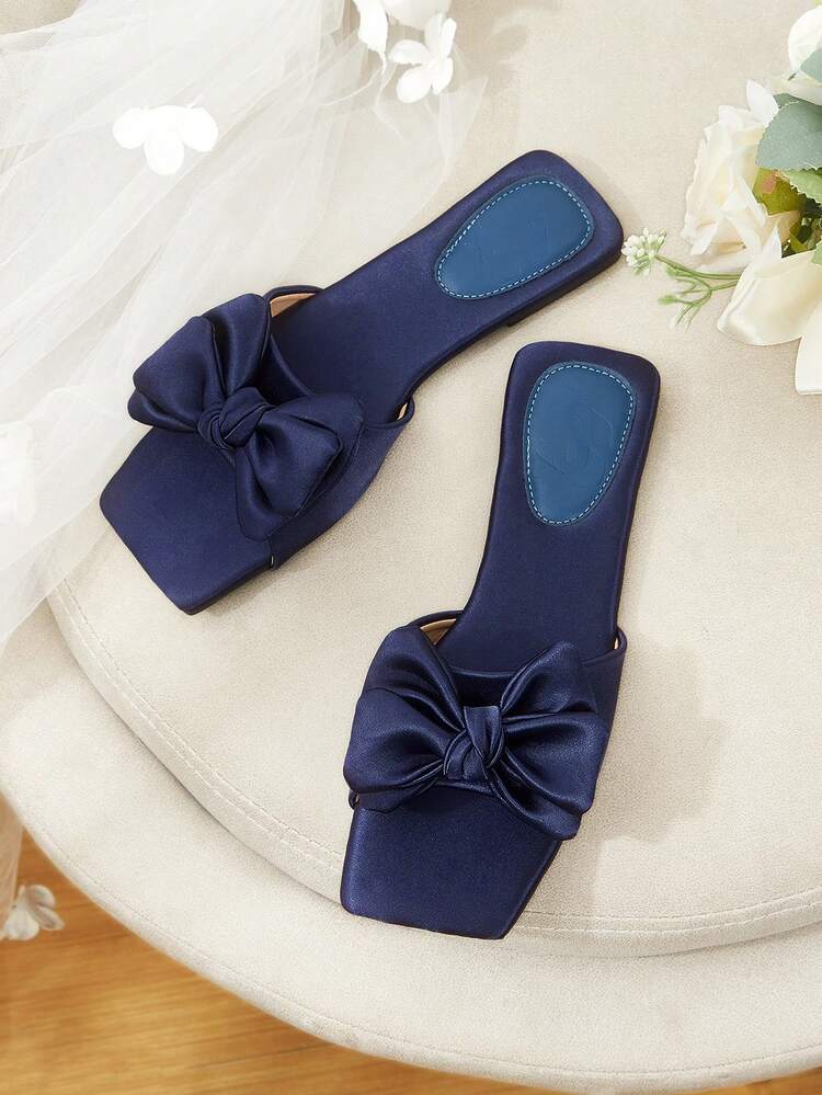 CUCCOO HITCHD Bow Simple Versatile Temperament Comfortable Fashion Generous Commuter Holiday Beach Flat Sandals Summer Shoes