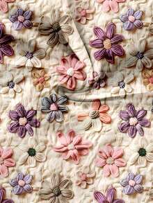 EMERY ROSE Áo kiểu nữ cổ tròn họa tiết hoa, tay bồng, thích hợp mặc mùa hè. - Nhiều màu - Xem 4