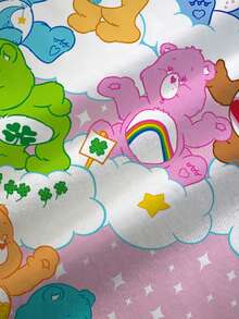 SHEIN X Care Bears 大码女式卡通印花休闲百搭日常短袖T恤 - 白色 - 查看 7