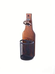 Bottle Opener & Bottle Opener Accessories, Multifunctional Beer Bottle Opener, Durable Stainless Steel Bottle Opener, Portable Bar Tool For Home Kitchen Bar Party - Coffee Brown - View 5