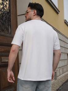 LEOGASHI LEOGASHI Street Style Cupid Angel Print Round Neck Men's T-Shirt For Spring/Summer Outdoor - White - View 2