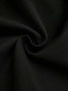 Sweetra 大码女式时尚高腰显瘦打结不对称短裙 - 黑色 - 查看 10