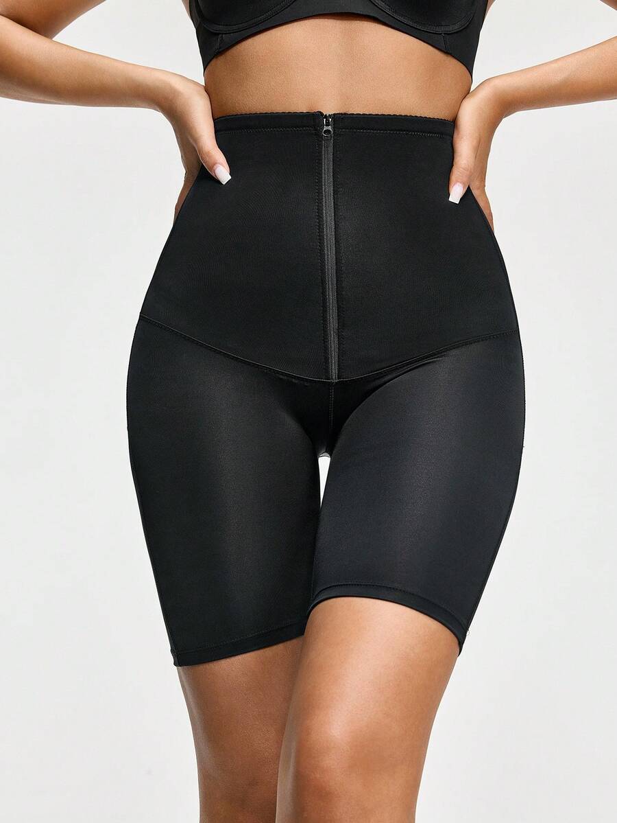 SHAPORA Quần định hình dành cho nữ có khóa kéo phía trước, độ co giãn cao, giúp kiểm soát vùng bụng. - màu đen - Xem 1