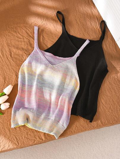 CosyJoli Conjunto de camiseta y suéter de unicolor talla grande