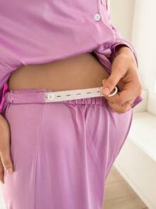 Moonlight&Mama Casual, Basic, Fashionable Maternity & Nursing Sleepwear - Purple - View 6