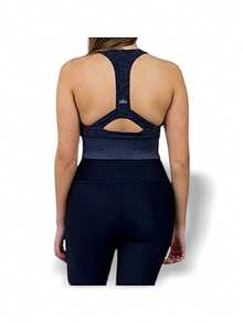 Alo Yoga Sports Bra ALOSOFT SERENITY Sweat Absorption Breathable Lightweight Soft Versatile Easy To Wash Yoga Gym Women Navy W9237R - RICH NAVY HEATHER - 深藍色 - 查看 2