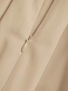 Women's Casual Pleated Skirt, Versatile For Spring & Autumn - Apricot - View 5