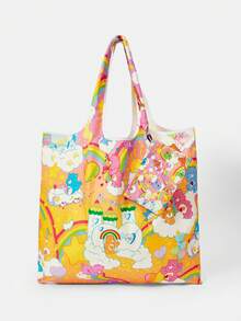 SHEIN X Care Bears 1 pieza, bolso de chaleco con estampado de oso estrella arcoíris, bolso plegable, modelo para mujer. - Multicolor 1 - Ver 1